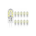 thumbnail image 1 of Bombilla LED G4 de 2W, Bombillas Halógenas Equivalentes a 20W, Blanco Frío 6000k, 200Lm, 12x SMD, 12V AC/DC - Paquete de 10 [Clase de eficiencia energética A+], 1 of 5