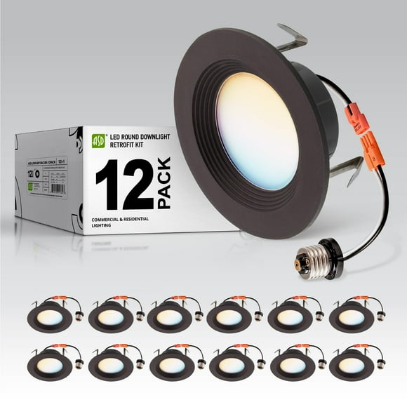 ASD Retrofit Éclairage Encastré à DEL 4 Pouces / 9 W 700 Lm Homologué Humide Plafonnier à Intensité Réglable Downlights / 2700 K-5000 K Réglable CRI90 Bronze Luminaires Encastrés pour Pièce / DEL