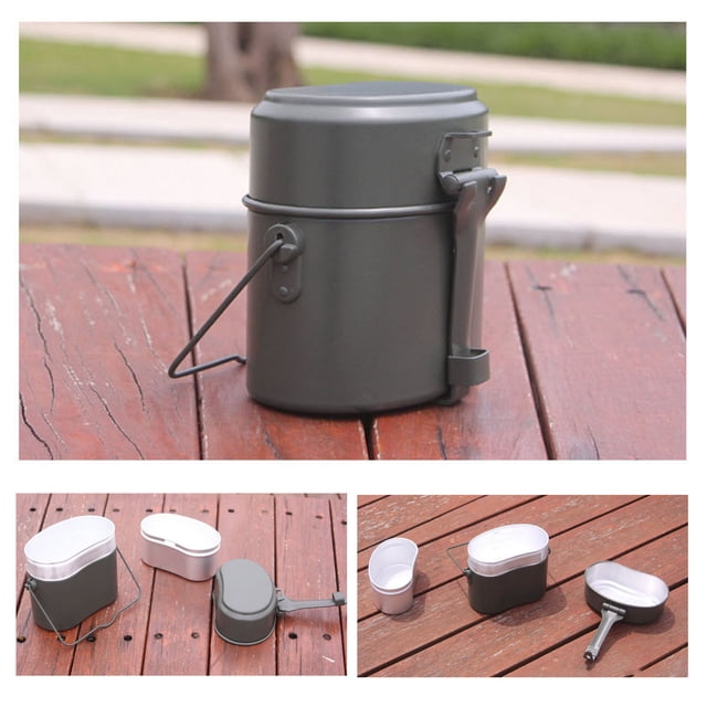 Fiambrera para utensilios de cocina Ticfox para acampar de aleación de aluminio