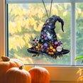 thumbnail image 4 of Sombrero de Bruja de Halloween para Colgar En La Ventana, de Acrílico | Diseño Único con Borde | Material Resistente | Fácil Instalación | para Uso Interior y Exterior | 20 X 19,3 X 0,2 Cm, 4 of 7