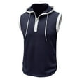 thumbnail image 3 of uikmnh Cute Tank Tops Mens Gym Vest Vest Training Sleeveless Vest Heavy Summer Sport Fitness Hooded Vest for Men Size:L, 3 of 7