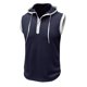thumbnail image 4 of Camiseta sin mangas de entrenamiento para gimnasio para hombre: con capucha, color liso, verano/fitness, material que no se arruga al lavar, talla real, perfecta con pantalones cortos/vaqueros, 4 of 7