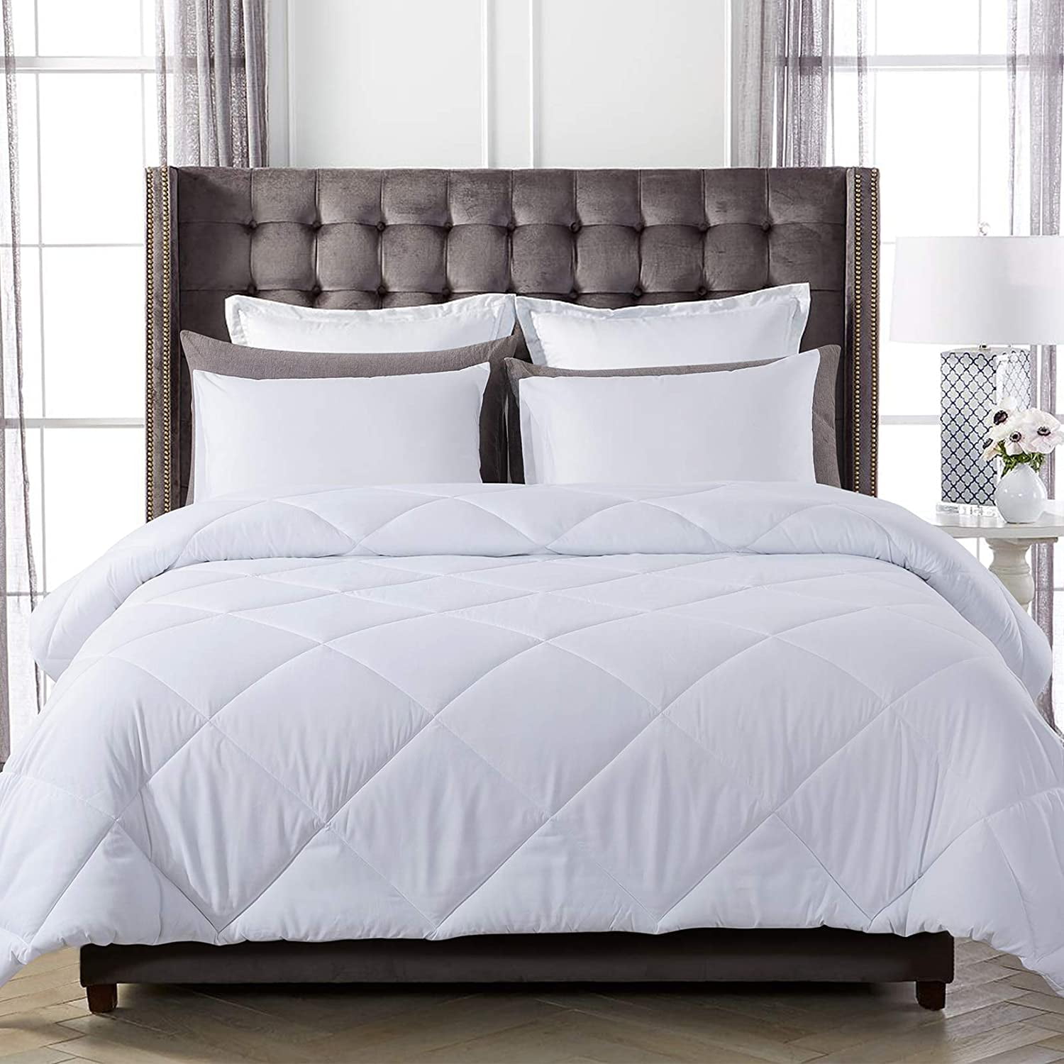 King Size Comforter All Season Lightweight Quilted Down Alternative Comforter 