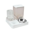 thumbnail image 3 of Dispensador automático de comida y agua para gatos Almacenamiento de comida para mascotas Dispensador de agua para mascotas Blanco Con Cuenco, 3 of 9