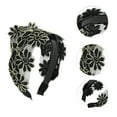 thumbnail image 3 of Unique Bargains 1 Pc Fashion Wide-side Headband 6.3"x4.92" Black, 3 of 6