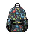 thumbnail image 3 of Cartoon Dinosaurs Flowers Hearts Palm Trees Cute School Backpack Bag for School with Padded Back and Adjustable Shoulder Straps 15.25"x11.5"x5.25", 3 of 5
