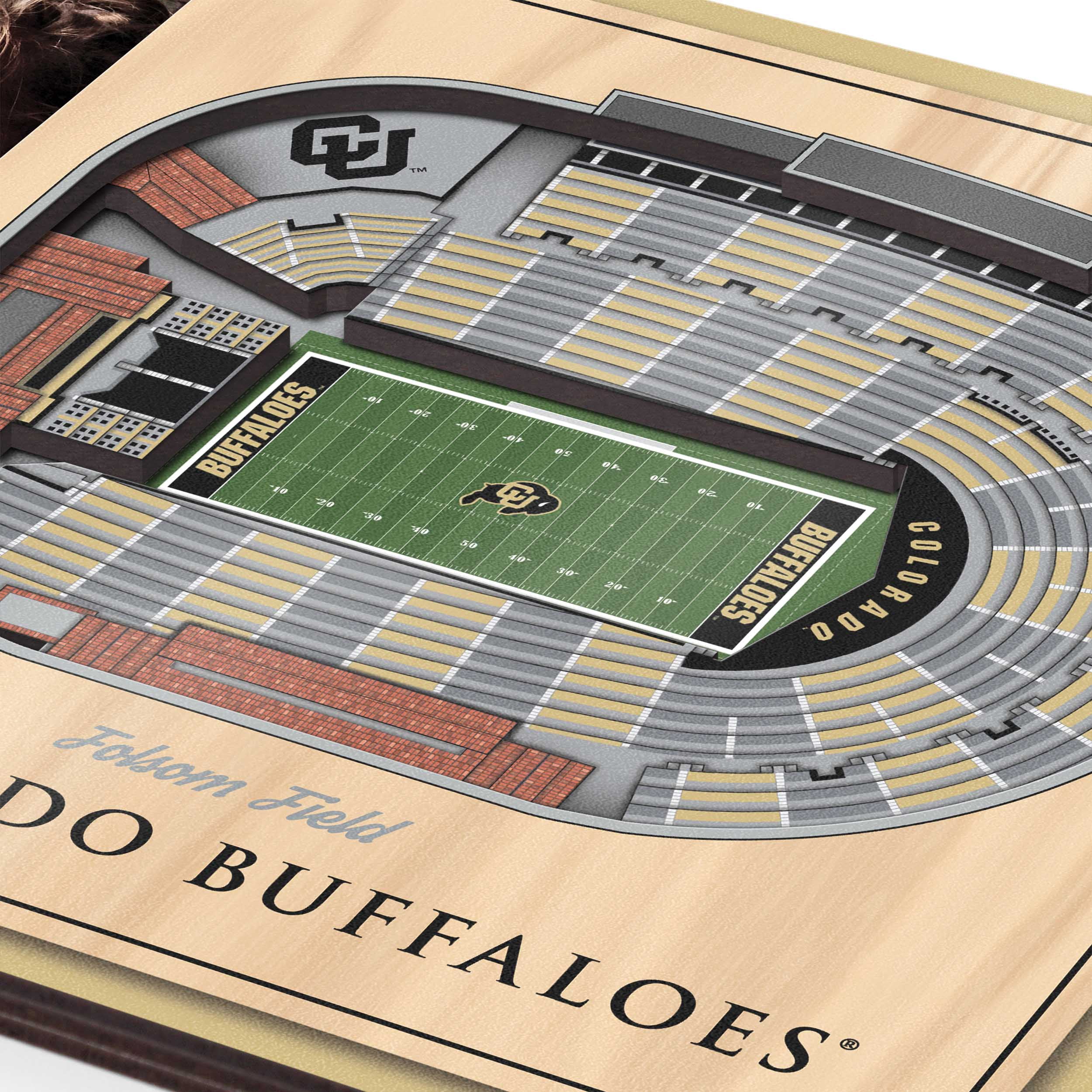 YouTheFan NCAA Colorado Buffaloes 3D StadiumView Picture Frame