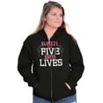 thumbnail image 5 of Squeeze With Five Saves Lives Zip Hoodie Sweatshirt Women Brisco Brands S, 5 of 6