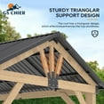 thumbnail image 4 of 11‘x13’ Outdoor Patio Wooden Gazebo - Cedar Solid Wood Gazebo with Galvanized Steel Roof, Wooden Frame, Pavilion for Lawns, Beach, Patio, Garden (11X13FT), 4 of 6