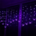 thumbnail image 4 of Cadena de luz LED de 3,5 m para fiesta de boda al aire libre, cadena de lámpara decorativa, decoración navideña, luz de decoración de vacaciones, enchufe de EE. UU. Y 110 V púrpura Noticed HA001512-10B, 4 of 7
