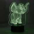 thumbnail image 1 of YSITIAN Animal Elephant Toys 3D Illusion Night Light Smart Touch Lamp, Creative RGB Led, Christmas Birthday Decorations Gifts YT02-218, 1 of 7