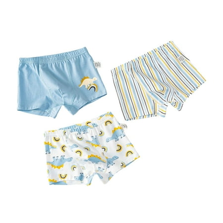 

GYRATEDREAM Toddler Baby Boys Soft Cotton Underwear Kids Cartoon Print Breathable Comfy Boxer Briefs Undies Children Assorted Panties for 3-11 Years