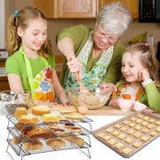 3 Tier Cooling Rack, iPstyle Stackable Baking Rack Shelf, Kitchen Cookie Cooling Baking Supplies