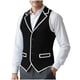 thumbnail image 1 of pstuiky Camisetas sin mangas para hombre, Cárdigan de pana con botones y solapa sin mangas de color liso para hombre Chaleco de hombre xl, 1 of 9