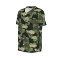 thumbnail image 2 of Haiem Hip Hop Hipster Baseball Jersey Button Down Shirts Sports Uniforms Men Women Jersey(Camouflage Shark,Large), 2 of 9