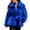 Blue, variant on Women's Fuzzy Plush Wrap Coat Notched Collar Tie Waist Long Sleeve Loose Fit Warm Dressy Elegant Fall Winter Festival Party Belted Outerwear Jacket Khaki