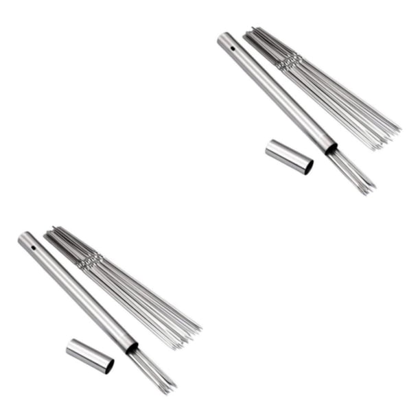Riwesomey Palo para barbacoa de acero inoxidable para una experiencia de parrillada deliciosa y sin complicaciones en cualquier lugar Palo +20* Palo +20* palo 2Conjunto
