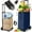 Blue, variant on FELiCON Foldable Utility Cart with 4 Rotate Wheels, Black/Blue