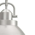 thumbnail image 5 of Hunter - Bridgemoor 3-light Brushed Nickel, Medium Size Pendant Light, Dimmable, Industrial Style, Dome Shaped, for Bedrooms, Dining, Living Rooms - 19101, 5 of 9