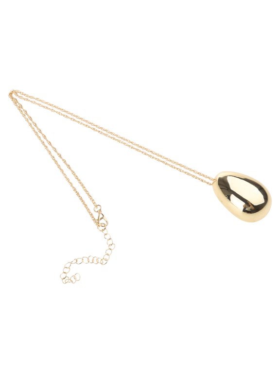 Stylish Water drop Pendant Necklace Simple Smooth Water drop Pendant Neckchain Adornment Eye Catching Neck Accessory