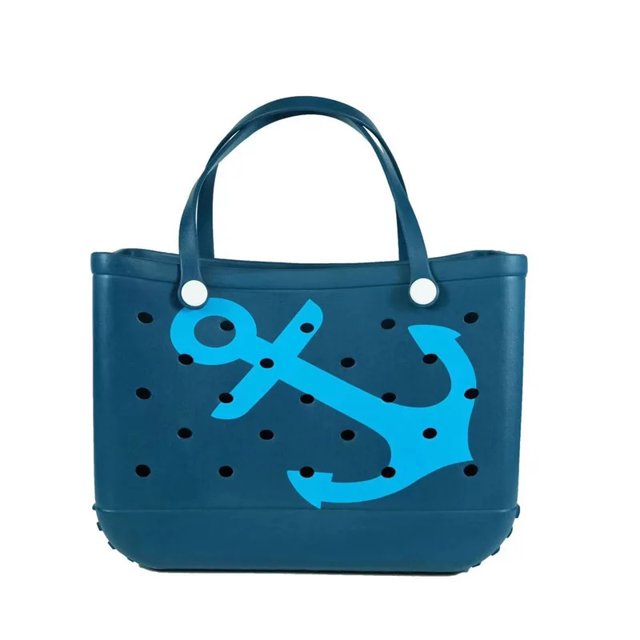 Bolsa de playa Boggs Extra grande, cesta de playa EVA de viaje de verano, bolso de mano para Picnic para mujer, bolso de hombro lavable impermeable con agujeros