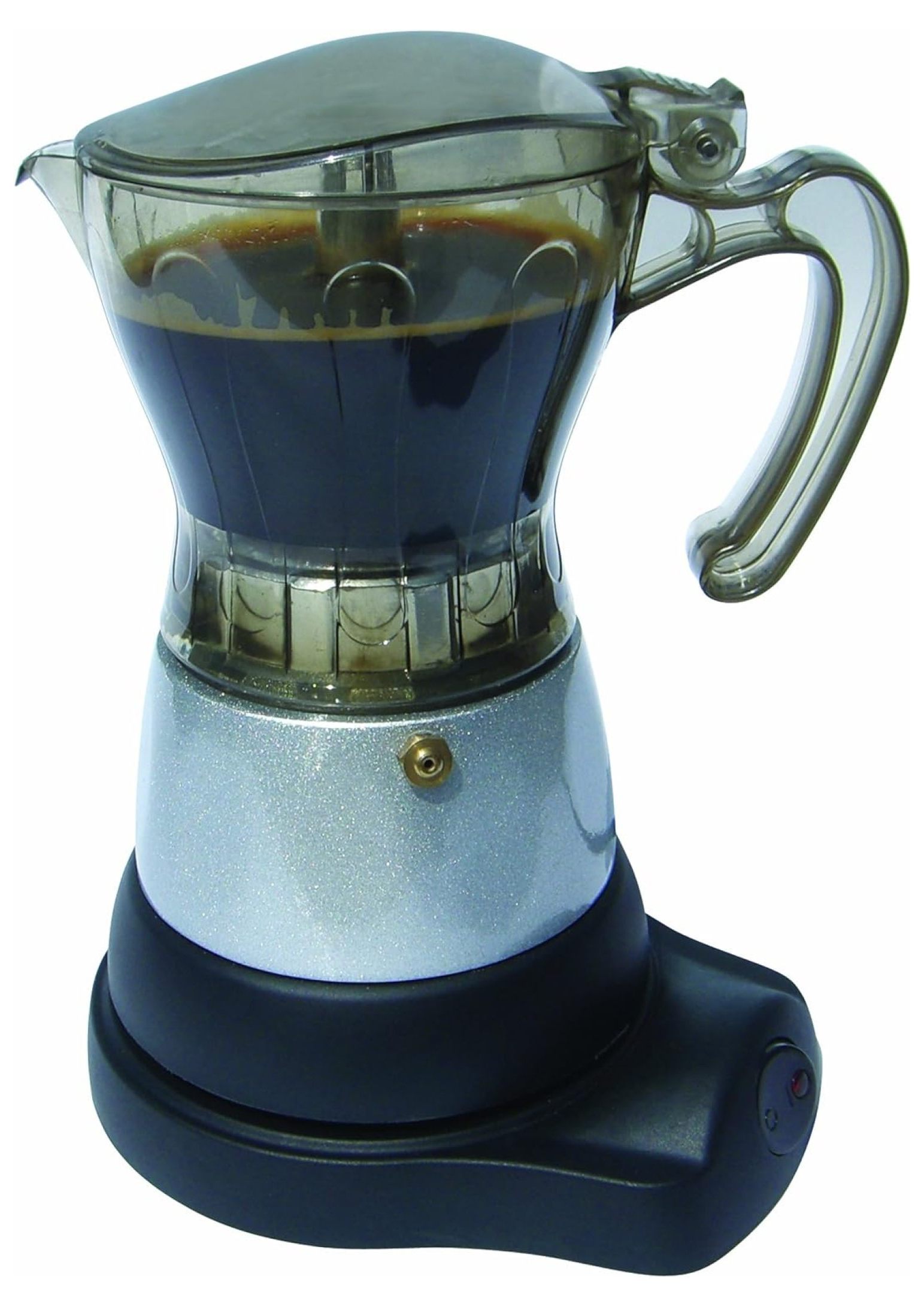 BC-90264 6-Cup Electric Coffee Maker, Clear and Silver
