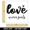 thumbnail image 2 of Love Never Fails Inspirational Bible Verse Self-Inking Rubber Stamp Ink Stamper - Red Ink - Small 1 Inch, 2 of 7