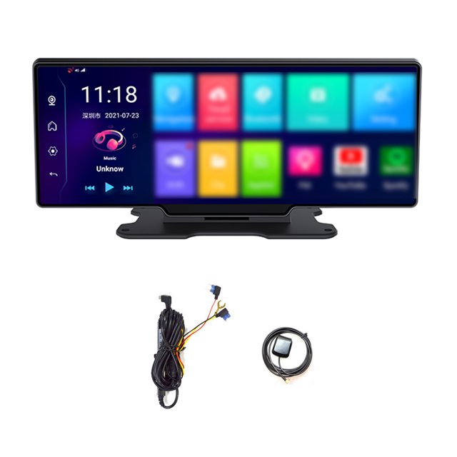 Riwcyla Wide Screen Car Video Recorder Auto Dash Cam Car Recorder Night Viewing 10.26in DVR 170 Degree Wide Angle Car Global Positioning System Navigation