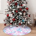 thumbnail image 5 of Lsque Tie Dye Print Christmas Tree Skirt, Tree Skirt with Ties or Velcro, Perfect for Holiday Decorations, Halloween, and New Year-36", 5 of 7