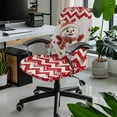 thumbnail image 2 of Renewold Cute Snowman Red Desk Chair Cover Stretch Office Chair Slipcover Dustproof Desk Computer Chair Cover High Back Chair Protective Cover Christmas Home Decor Easy to Install, L, 2 of 7