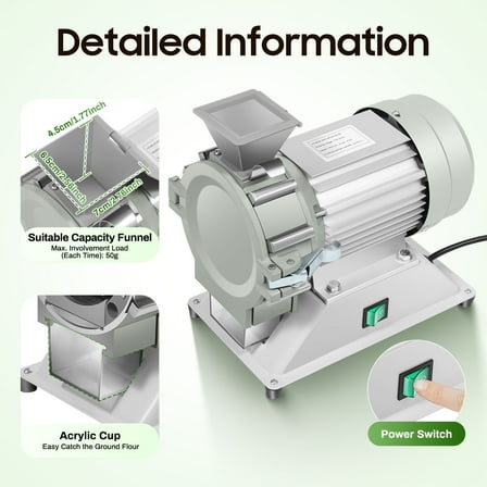 NEW  Crusher Pulverizer Micro Plant Grinder Grinding Machine 110V 1400r/min