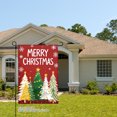 thumbnail image 2 of JOOCAR Merry Christmas Garden Flag with Snowflake and Christmas Trees Design for Winter Christmas Home Outdoor Garden Yard Door Decor 12x18 inch, 2 of 5