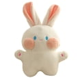 thumbnail image 1 of Conejito de peluche de juguete, lindo, suave, encantador, abrazando, algodón PP, almohada de conejito, juguete para niñas, niños, blanco, 15,7 pulgadas, 1 of 12