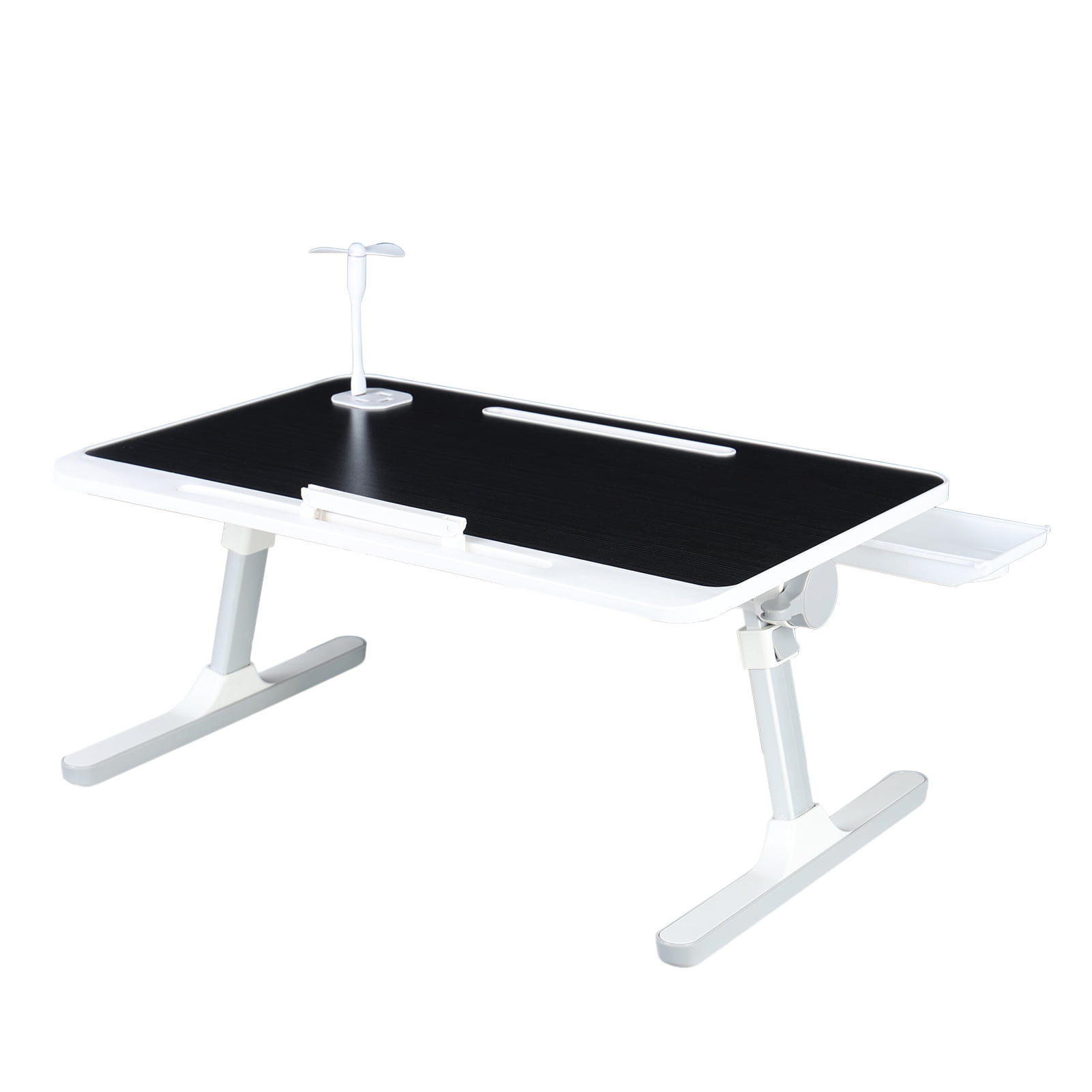 Birinta Foldable Desk, Portable Desk Table Workspace Organizer Bed Tray for Working Reading Writing, Eating, Watching, Height Angle Adjustable
