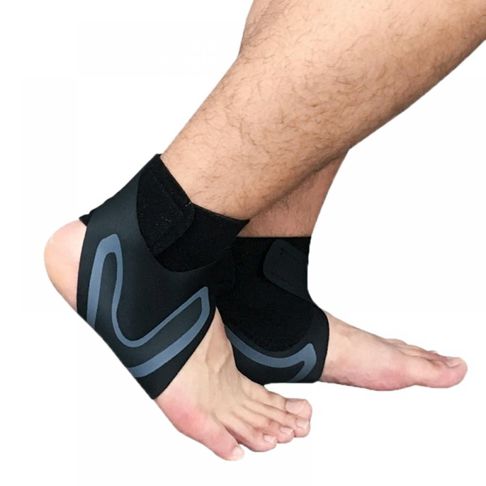 Ankle Support Brace Breathable Neoprene Sleeve Adjustable Wrap Black One Size
