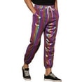 thumbnail image 5 of Lars Amadeus Shiny Drawstring Jogger for Men's Metallic Sweat Pants Party Sparkle Pants, 5 of 5