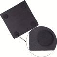 thumbnail image 1 of Posavasos SHAOSZC cuadrados de 4 pulgadas de piedra negra con soporte de metal, juego de 8 para cocina y apartamento, con textura de pizarra., 1 of 6