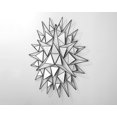 thumbnail image 2 of Diseño de triángulo negro de metal con decoración de pared de espejo. Sincero Hogar, 2 of 6
