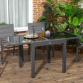 thumbnail image 2 of Outsunny Table à Manger d'Extérieur Extensible de 63 Pouces, avec Cadre en Aluminium, Noir, 2 of 10