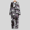 thumbnail image 4 of Kuromi And My Melody Unisex Onesie Pajamas Zipper Jumpsuit Hooded One Piece Sleepwear for Family Mens Womens, 4 of 8