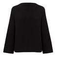 thumbnail image 2 of Vedolay Women's 2023 Fall Casual Oversized Lapel Collar V Neck Long Sleeve Pullover Sweaters,Black M, 2 of 4