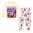 thumbnail image 1 of Pop cazadora para niña Demo-n Pajamas Hunters,HUNTR/X Rumi,Mire Zoeyy Kids Long Sleeve Pajamas,Huntrix Printed Fashion Suit Skirt Round Neck Long Sleeve Top Pants, 1 of 3