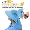 thumbnail image 2 of Tirrina Women's Outdoor Sun Protection Fishing Cap with Neck Flap Wide Brim Mesh Hat for Travel Camping Hiking Hunting, 2 of 9