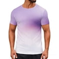 thumbnail image 3 of Xcmzpl Men's Gradient T Shirt Short Sleeve Round Neck Tee Summer Tops Muscle Slim Fitted T Shirts Camisetas De Hombre S-3XL, 3 of 10