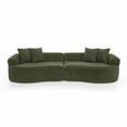 thumbnail image 6 of CKEASEAN 113'' Oversized Chenille Curved Sofa Sectional, Modern 4-Seater Extra Deep & Wide Seat Cloud Couch with 4 Throw Pillows, No Assembly Required, Comfy Boneless Couches for Living Room, 6 of 11