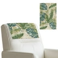 thumbnail image 2 of Xoenoiee Palm Leaf Print Recliner Couch Cover PU Leather Recliner Headrest Cover for Office Chair Theater Seat, Universal PU Leather Head Rest Protector, 1 Pack, 2 of 7