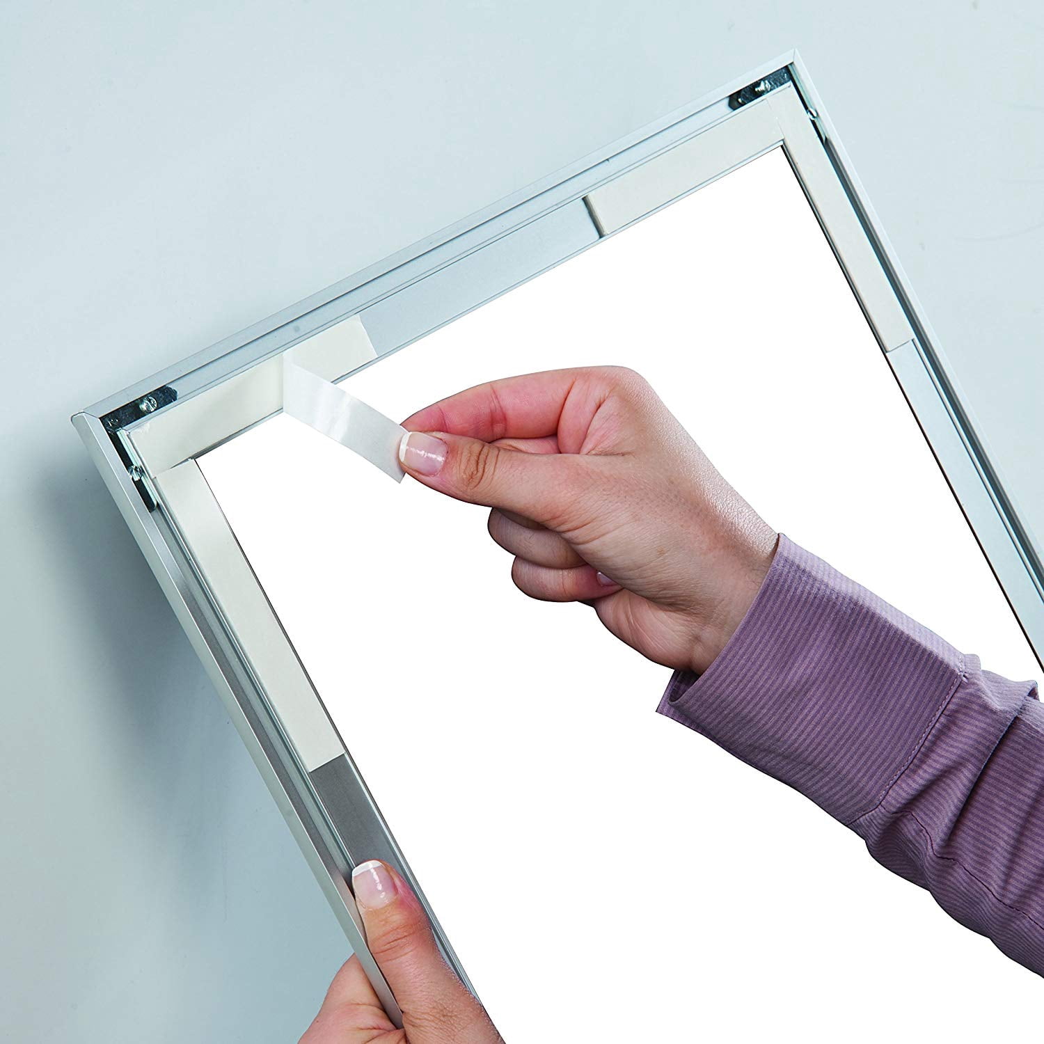 M&T Displays Dry Erase White Write Board, 18x24 Silver Frame