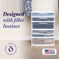 thumbnail image 2 of Homz 5-Drawer Plastic Bedroom & Closet Organizer Storage, Clear/White Frame, 2 of 12
