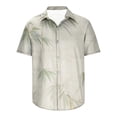thumbnail image 5 of OKBOP Mens Button Up Shirts,Summer Beach Family Short Sleeve Button Up Crew Neck Workout Pattern T-shirt with Pocket Fathers Day Gift Clearance Beige L(8), 5 of 5