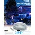 thumbnail image 4 of WYZworks 100ft Blue LED Outside Rope Light - 8 Modes, Waterproof Permanent Outdoor Accent Lighting w/Remote, Flexible Clear Tube, ETL Certified, Exterior Christmas Patio Palm Tree Yard Ambient, 4 of 8